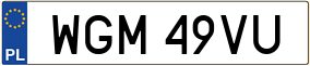 Trailer License Plate